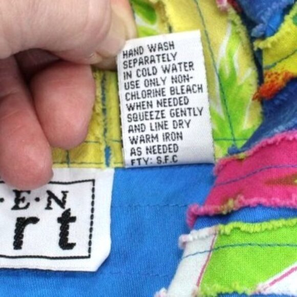 VTG Keren Hart Women's Blazer Jacket Strip Quilted Patchwork Floral Button-Up Ja - Picture 4 of 7